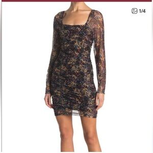 BCBGeneration mesh square neck dress